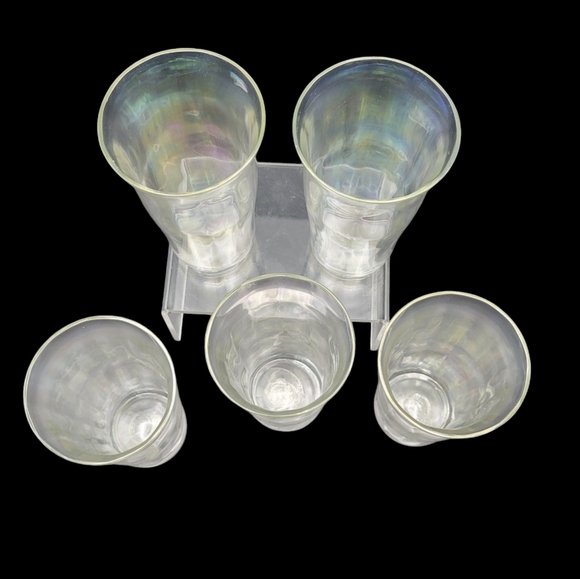 MCM Vintage Iridescent Rainbow Glass Juice 5 +1 Freebie - Picture 4 of 10